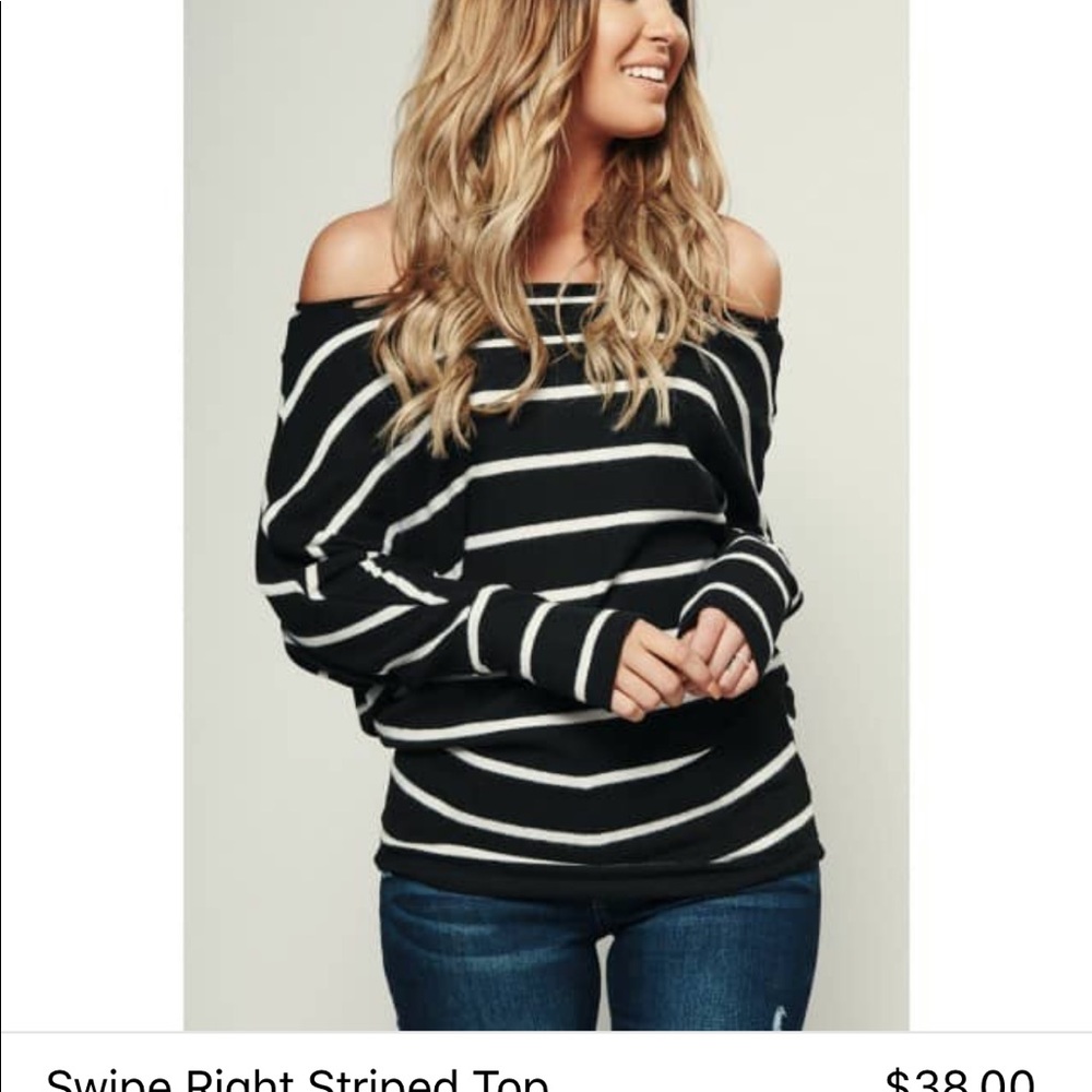 Swipe Right Striped Top